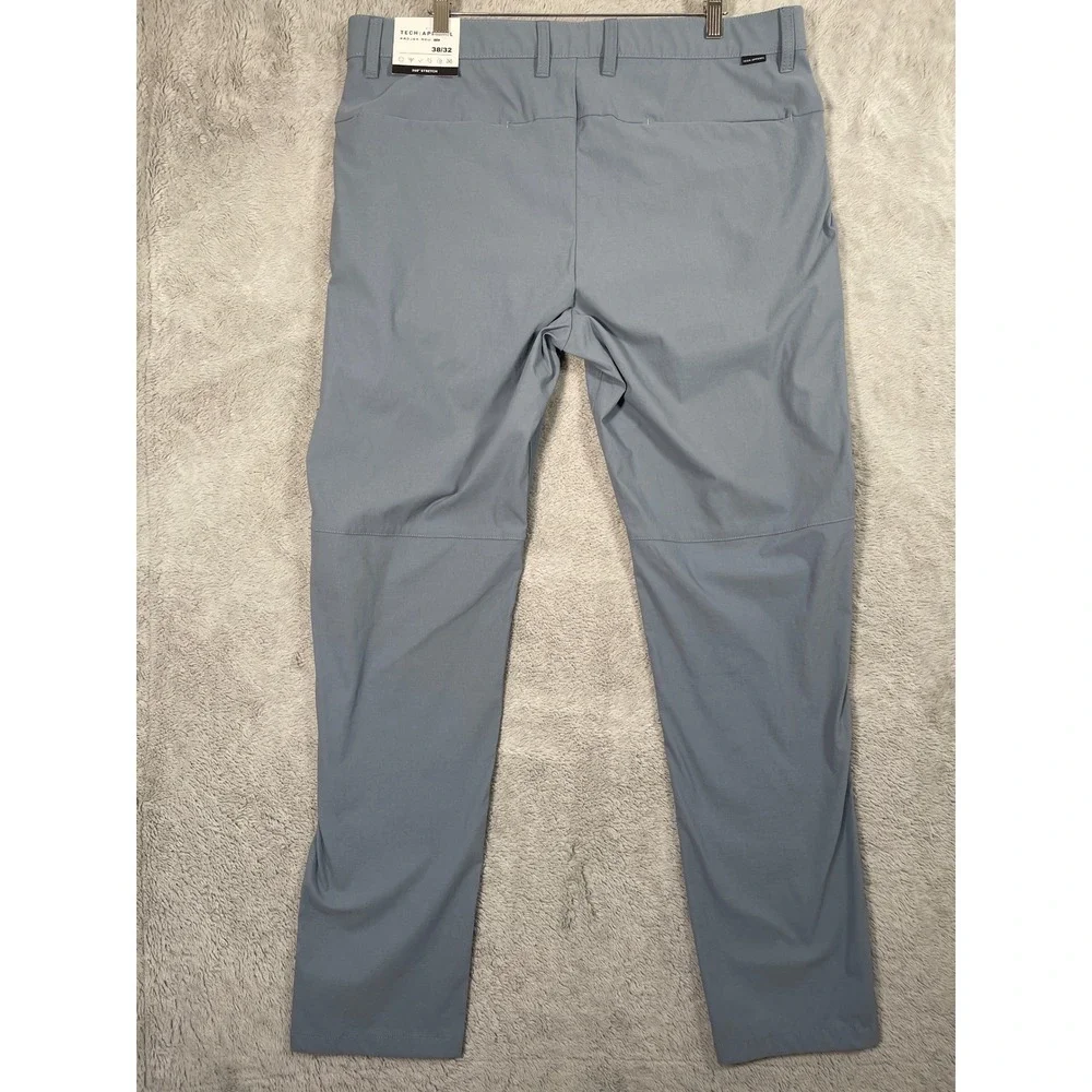 Tech Apparel Pro-jek Raw 38/32 Men Golf Pants Gray Blue 360 Stretch Slim Fit NEW